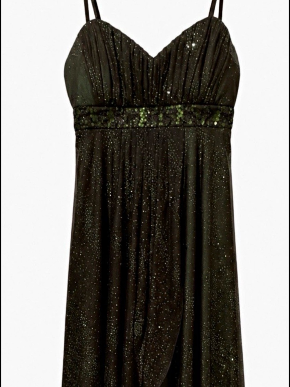 City Triangles Black Glitter High-Low Skirt